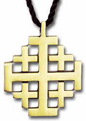 Pendant-Cross, Jerusalem, Cord