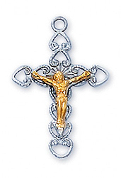 Pendant-Crucifix Two-Tone