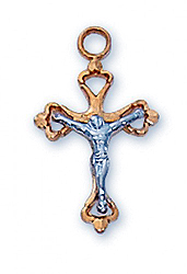 Pendant-Crucifix Two-Tone