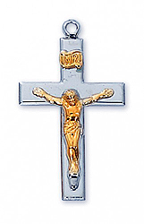 Pendant-Crucifix Two-Tone