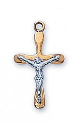 Pendant-Crucifix Two-Tone