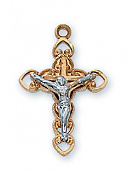 Pendant-Crucifix Two-Tone