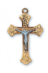 Pendant-Crucifix Two-Tone