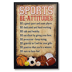 Plaque-Sports Be-Attitudes