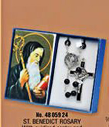 Rosary-Black, St Benedict